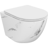 Mexen Lena inodoro Rimless con tapa de cierre suave slim, duroplast, piedra blanca - 30224092