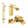Mexen Aries DQ77 ensemble de bain, doré - 744803DQ77-50