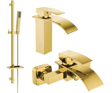 Mexen Aries Conjunto de banheira DQ77, dourado - 744803DQ77-50
