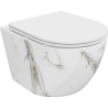 Mexen Lena Rimless Toilet Bowl with Soft-Close Slim Seat, Duroplast, White Stone - 30224094