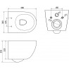 Mexen Lena Rimless WC-kauss aeglaselt sulguva slim duroplastist valge/must muster - 30224095