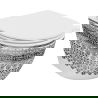 Mexen Lena rimloze wc-pot met slim, langzaam dalende duroplast zitting, wit/zwart patroon - 30224095
