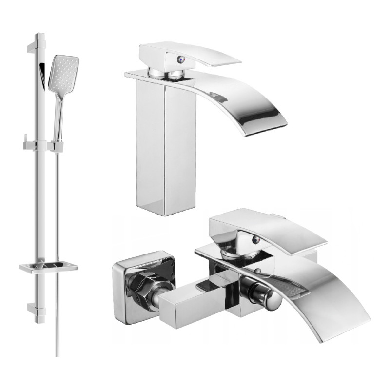 Mexen Aries DQ62 vannikomplekt, kroom - 744803DQ62-00