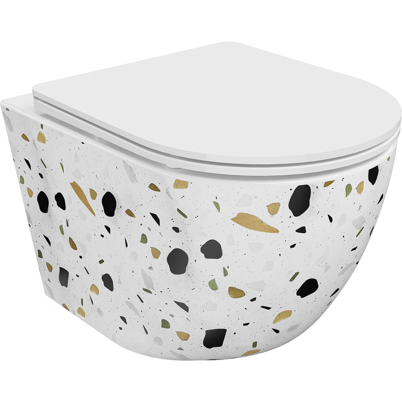 Mexen Lena λεκάνη τουαλέτας Rimless με κάθισμα αργού κλεισίματος slim, duroplast,