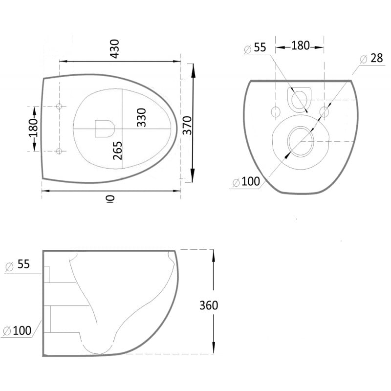 Mexen Egg miska wc Rimless z deską wolnoopadającą slim, duroplast, biała połysk - 30245000