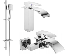 Mexen Aries DQ45 bathtub set, chrome - 744803DQ45-00