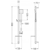 Mexen Aries DQ45 bathtub set, chrome - 744803DQ45-00