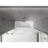 Mexen Velar Duo paravent de baignoire 2 volets coulissants 190 x 150 cm, transparent, or brossé - 896-190-000-02-55