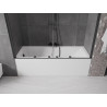 Mexen Velar Duo kahene vanniekraan, liigutatav 190 x 150 cm, läbipaistev, harjatud gun gray - 896-190-000-02-66