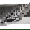 Mexen Velar Duo badwand scherm 2-delig schuifbaar 190 x 150 cm, transparant, zwart - 896-190-000-02-70