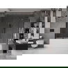 Mexen Velar Duo badwand scherm 2-delig schuifbaar 190 x 150 cm, transparant, zwart - 896-190-000-02-70