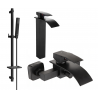 Mexen Aries DQ77 conjunto de baño, negro - 744813DQ77-70