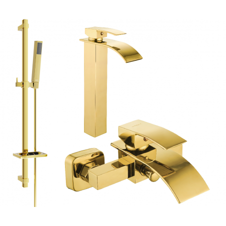 Mexen Aries DQ77 badkarsset, guld - 744813DQ77-50