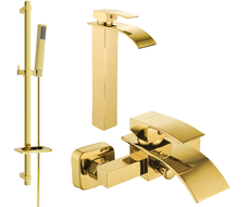 Mexen Aries DQ77 set da bagno, oro - 744813DQ77-50