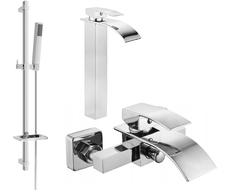 Mexen Aries DQ77 Bath Set, Chrome - 744813DQ77-00