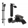 Mexen Aries DQ62 conjunto de baño, negro - 744813DQ62-70