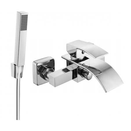 Mexen Aries R77 robinet de baignoire avec ensemble de douche, chrome - 74483R77-00