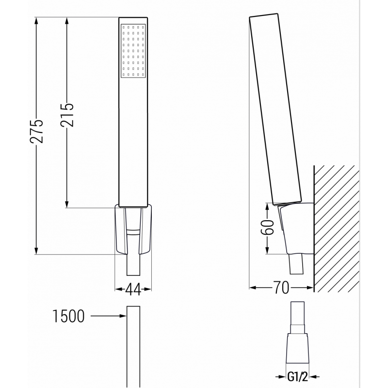 Mexen Aries R77 badmengreep met doucheset, goud - 74483R77-50