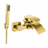 Mexen Aries R77 badkraan met doucheset, goud - 74483R77-50