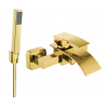 Mexen Aries R77 bateria wannowa z zestawem prysznicowym, złota - 74483R77-50