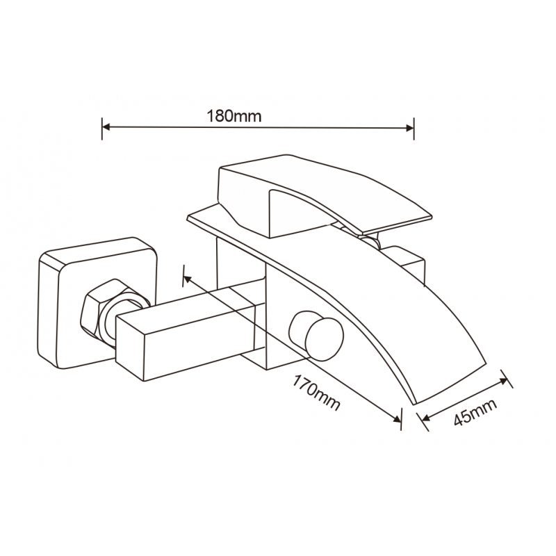 Mexen Aries R62 bath mixer with shower set, chrome - 74483R62-00