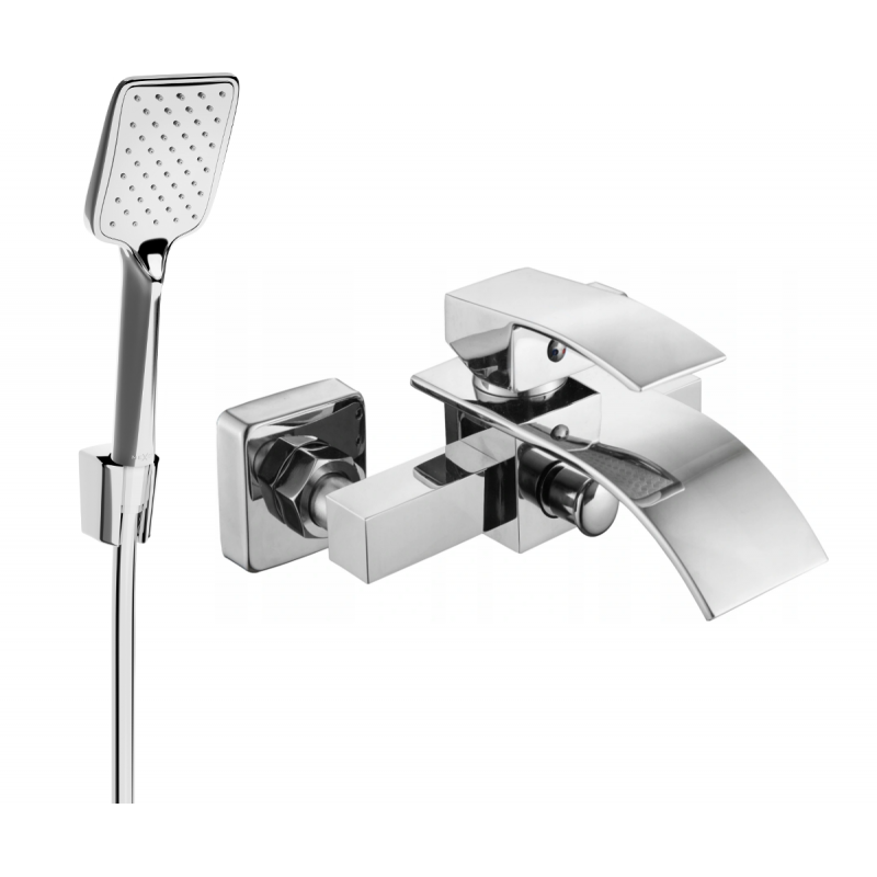 Mexen Aries R62 grifo de bañera con juego de ducha, cromo - 74483R62-00