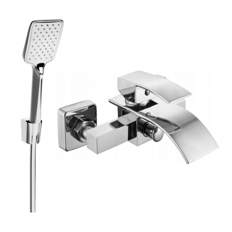 Mexen Aries R62 Badkraaft behalen mat Duschset, Chrom - 74483R62-00