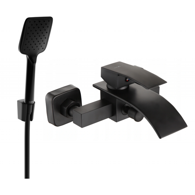 Mexen Aries R62 Badewannenarmatur mit Duschset, schwarz - 74483R62-70