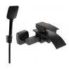 Mexen Aries R62 badkraan met douche set, zwart - 74483R62-70