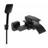 Mexen Aries R62 bath tap with shower set, black - 74483R62-70