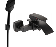 Mexen Aries R62 gruppo vasca con set doccia, nero - 74483R62-70