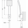 Mexen Aries R45 Bath Mixer Tap with Shower Set, Chrome - 74483R45-00