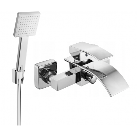 Mexen Aries R45 Bath Mixer Tap with Shower Set, Chrome - 74483R45-00