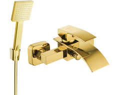 Mexen Aries R45 badkraan met doucheset, goud - 74483R45-50