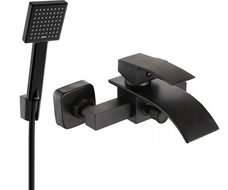 Mexen Aries R45 grifo de bañera con conjunto de ducha, negro - 74483R45-70