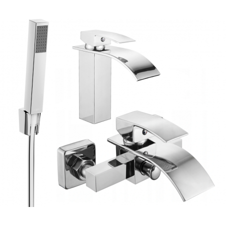 Mexen Aries Conjunto de Banho R77, cromado - 744803R77-00