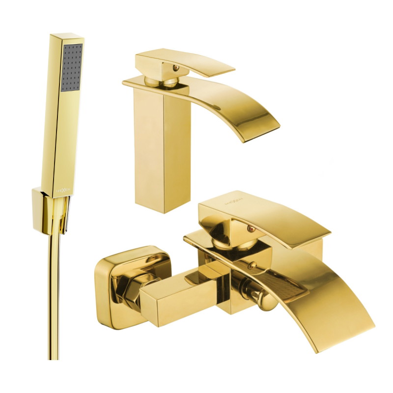 Mexen Aries R77 vannikomplekt, kuldne - 744803R77-50