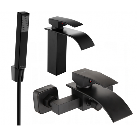 Mexen Aries R77 ensemble de bain, noir - 744803R77-70