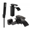 Mexen Aries R77 conjunto de baño, negro - 744803R77-70