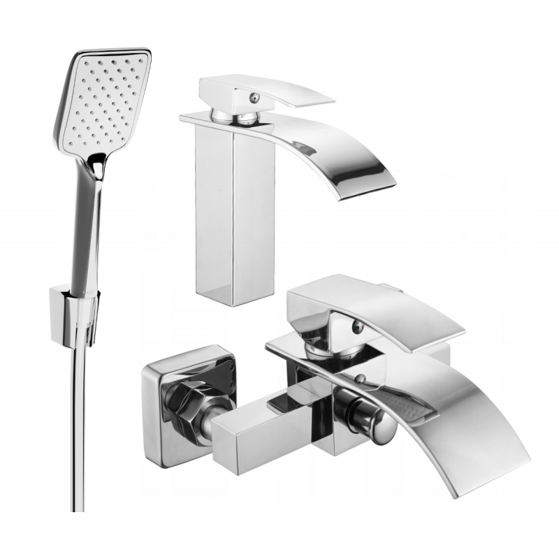 Mexen Aries R62 Badezimmerset, Chrom - 744803R62-00