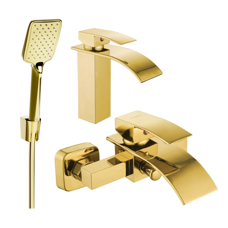Mexen Aries R62 vannikomplekt, kuldne - 744803R62-50