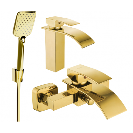Mexen Aries R62 vannikomplekt, kuldne - 744803R62-50