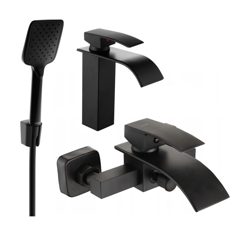 Mexen Aries R62 vannikomplekt, must - 744803R62-70
