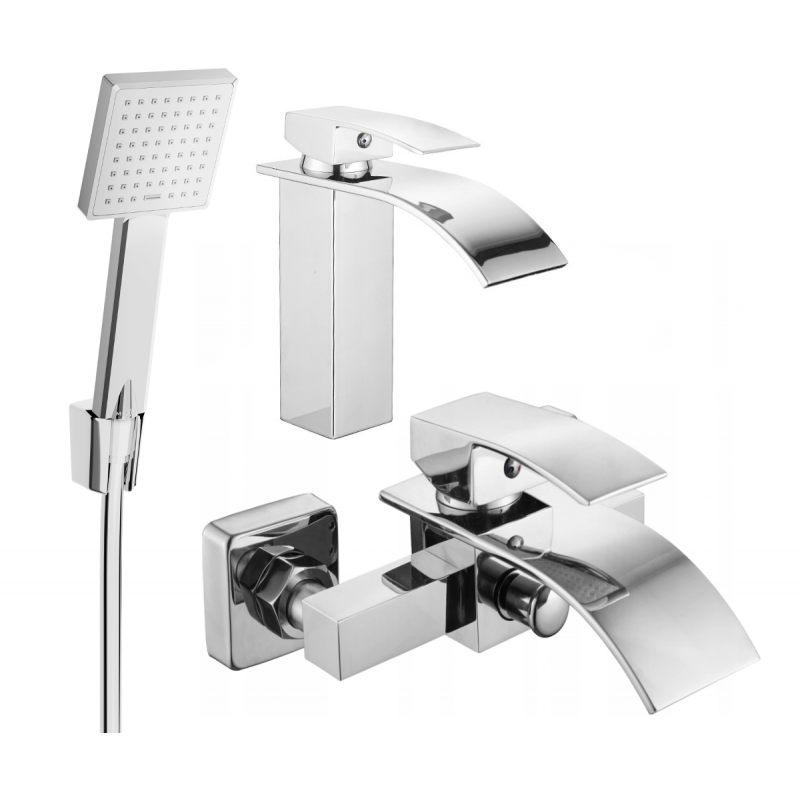 Mexen Aries R45 badkarssats, krom - 744803R45-00