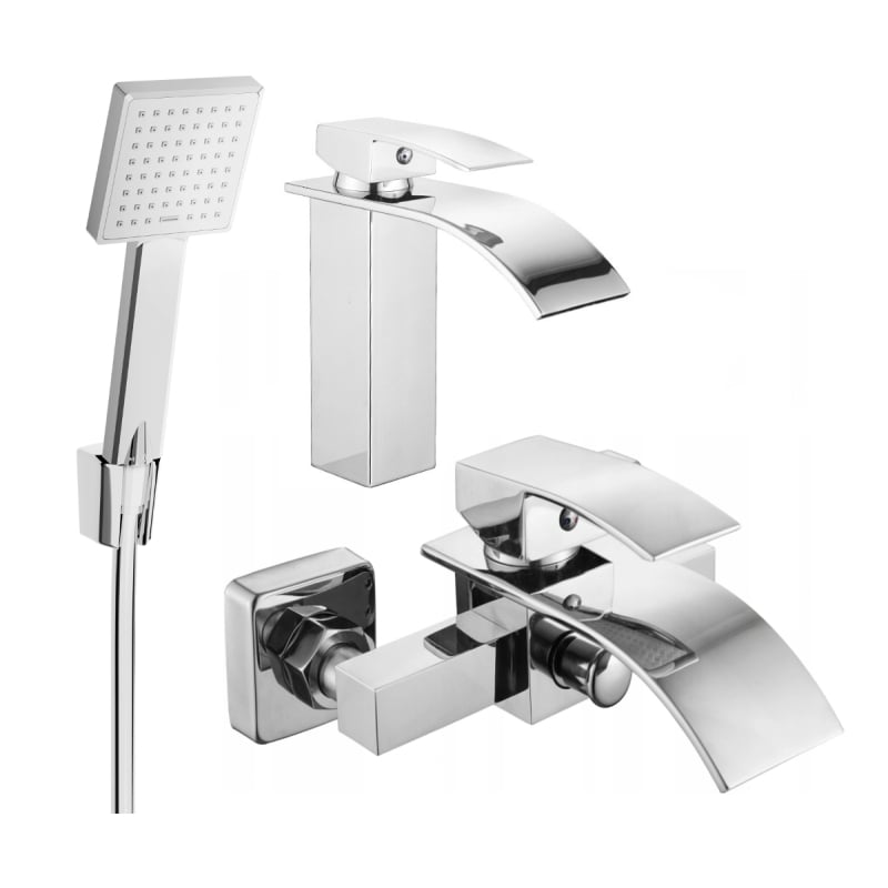 Mexen Aries R45 zestaw wannowy, chrom - 744803R45-00