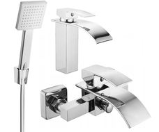 Mexen Aries R45 Buedzëmmer Set, Chrom - 744803R45-00