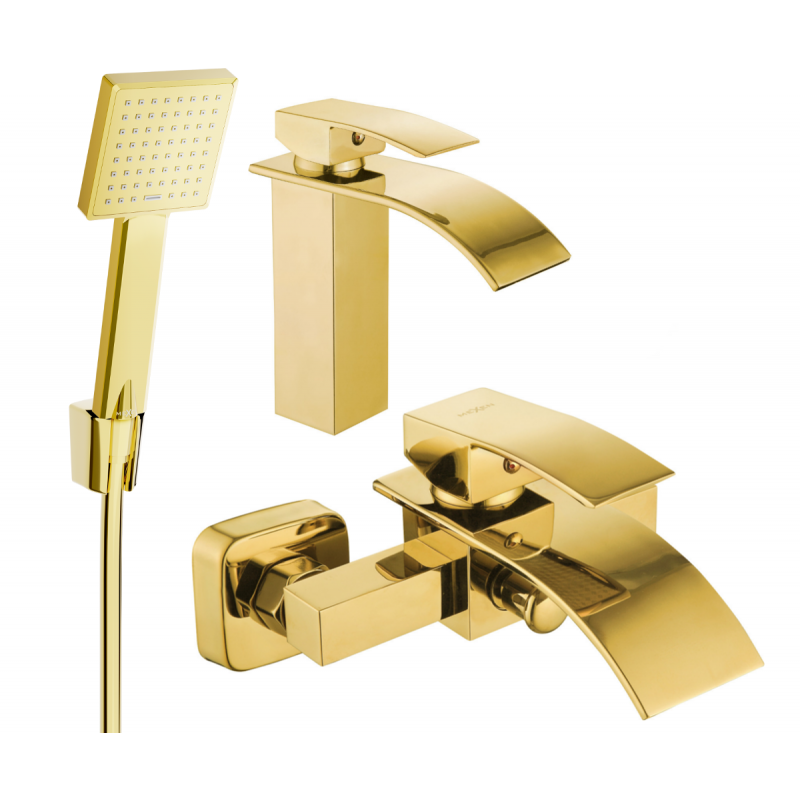 Mexen Aries R45 badkarsset, guld - 744803R45-50