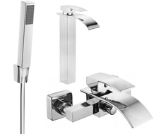 Mexen Aries R77 kylpyammeen setti, kromi - 744813R77-00