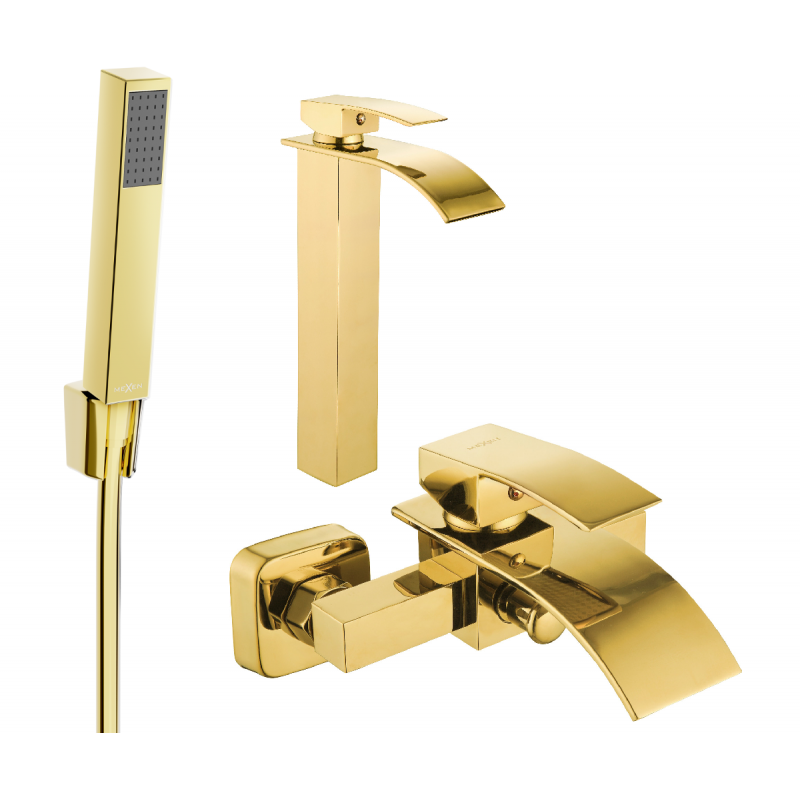 Mexen Aries R77 Bath Set, Gold - 744813R77-50