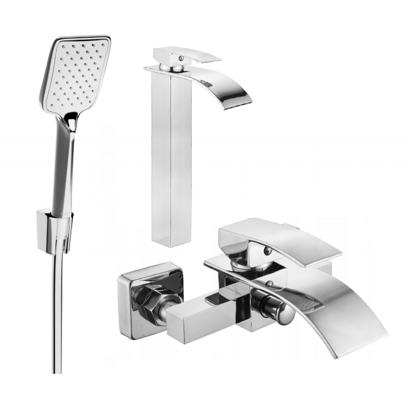 Mexen Aries R62 bath set, chrome - 744813R62-00